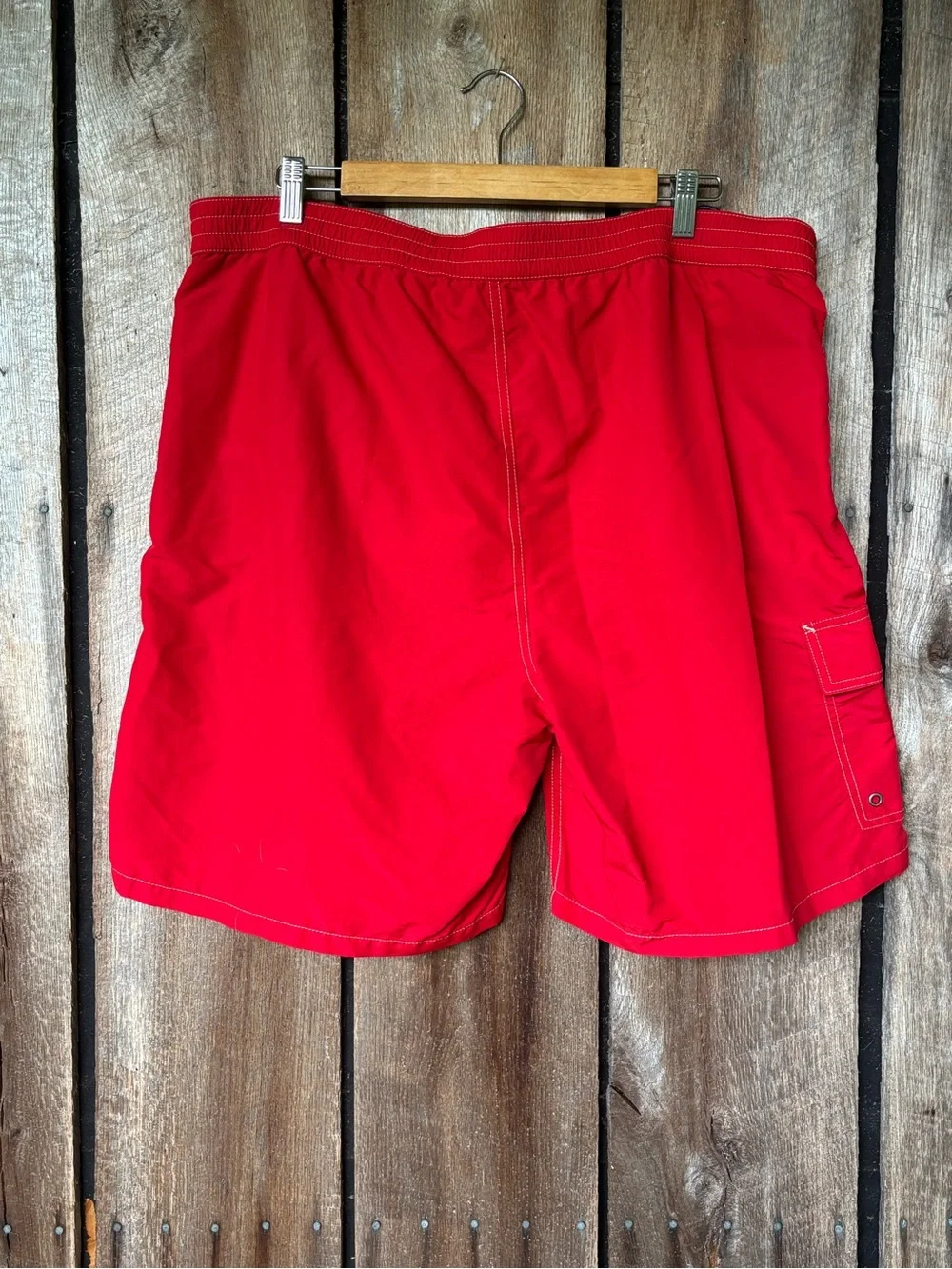Polo Ralph Lauren Red Swim Trunks Board Shorts Cargo Pocket Men’s XXL